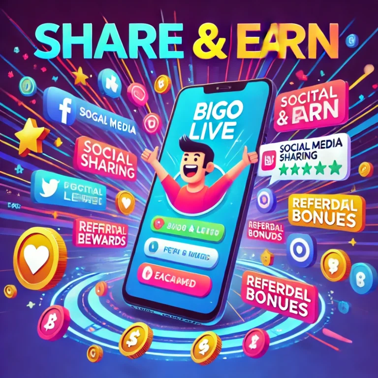Program Share dan Earn dari Bigo: Cara Mudah Menghasilkan Uang 2025 1 Program “Share & Earn” dari Bigo